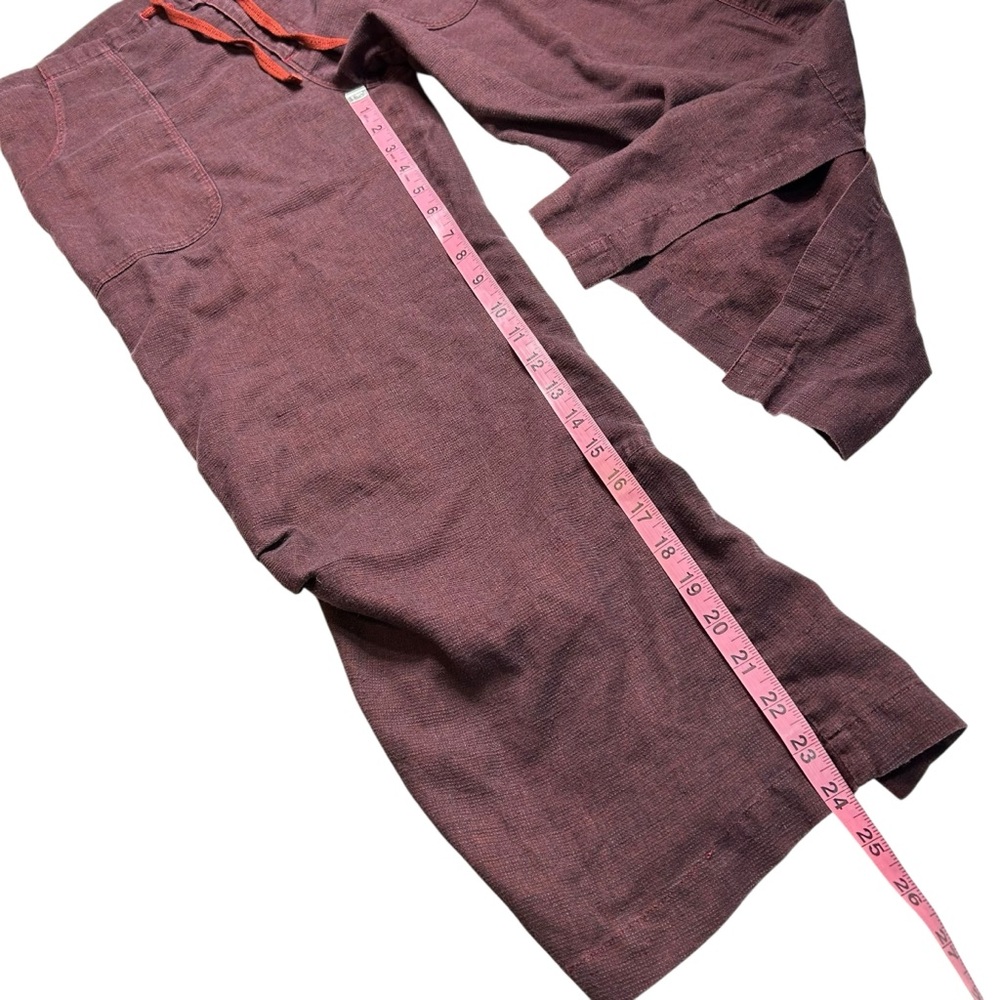 Patagonia Hemp Blend Capri Pants Burgundy Organic Outdoor Hiking Medium - Picture 11 of 13